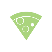 Green Slice of Pizza Icon - 2nd Prize to Rhombus Guys